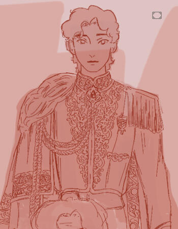 example of a half body lineart + extra complexity (look at all those bits on his clothes woah)
